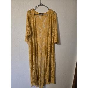 Lucky and  blessed lace long kimono